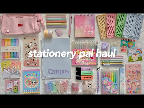 stationery pal haul 🍡🍥 unboxing aesthetic stationery, notebooks, & pens (ft. @stationerypal)