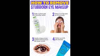 How to remove eye makeup easily #tipsandtricks #remove #makeuptipsforbeginners