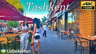 Tashkent Walking Tour | Evening walk in the Mirabad district of Tashkent | Uzbekistan 🇺🇿 [4K HDR]