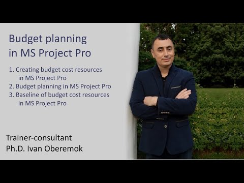 Budget planning in MS Project Pro