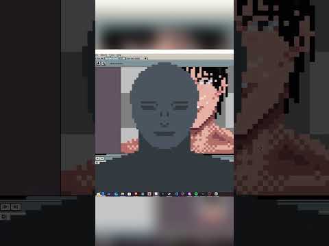 How to draw pixel art portraits. #pixelart #gamedev #fantasy #tutorial