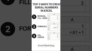 3 Easy Ways to Create Serial Numbers in Excel!