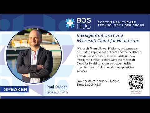Intelligent Intranet and Microsoft Cloud for Healthcare