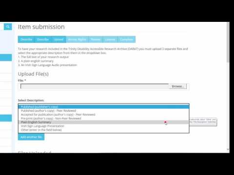 TCD RSS - Add a DARAT item to TARA via the RSS