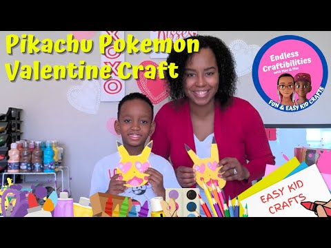 Pikachu Pokemon Valentines Day Card Gotta Catch Em All #Pokemon #Pikachu #EasyKidCraft #valentines