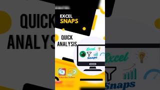 MS Excel - Quick Analysis | Quick Analysis  #excel #dataextractor #excelfunction