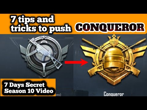 how to push conqueror in season 10 • conqueror tips and tricks video || pubg mobile new update