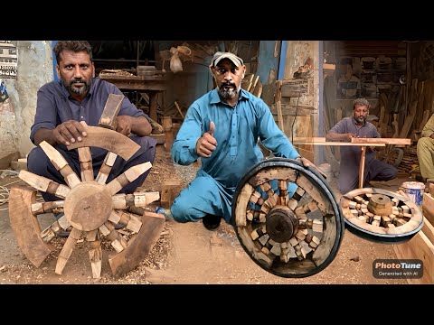 Making Process of Wooden Traditional Cart Wheel by Hands | Amazing Skills