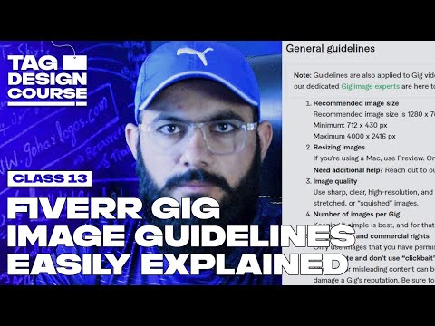 Clothing Tag Design Course | Class 13 | Fiverr Gig Image Guidelines Explained | @hbaservices