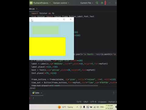 Generate Date with python script code  #coding #codingtime #python #timeclock #clockticking