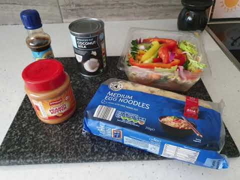 Scrumptious Satay Noodles; 5 ingredients, only 80p per serving!