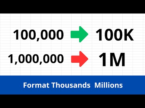 How to Format Into Thousands or Millions in Microsoft Excel