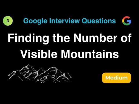 LeetCode 2345: Finding Visible Mountains | Google Interview Problem | Python