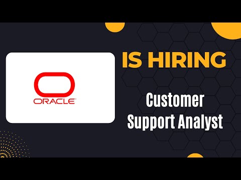 Oracle is hiring Customer Support Analyst #itjobs #jobs #it #fresherhiring #software