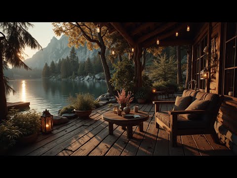 Morning Coffee Shop Sounds | Lakeside Jazz Cafe For Study, Work & Relaxation