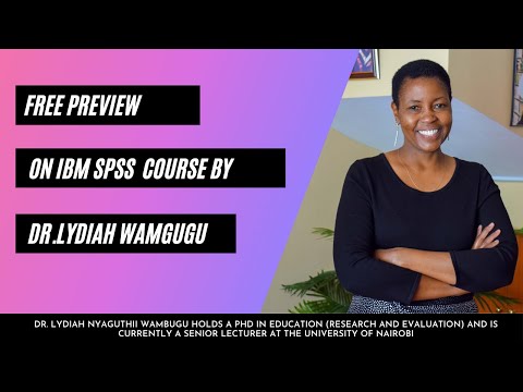 FREE PREVIEW LESSON IN IBM SPSS STATISTICS COURSE: BASIC CONCEPTS IN DATA ANALYSIS