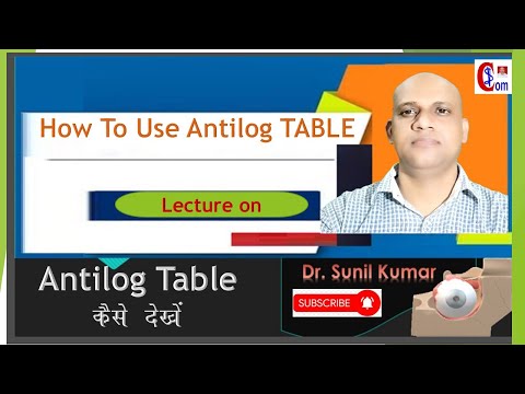 How to use Antilog Table | एंटीलॉग टेबल का उपयोग कैसे करें |