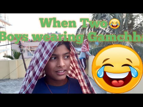 Two||Boys|| wearing|| Gamchha| Comedyllvideo