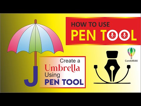 Pen Tool Tutorial CorelDRAW | Umbrella Design Easy Method