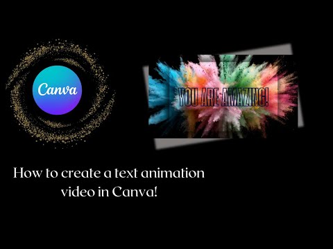 How to make animated text videos in Canva
