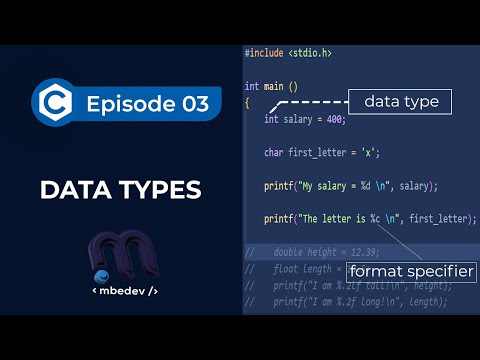 #3:  Data Types in C | C Programming for Beginners