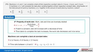 I9. Work Rates: Fourth Property (Inverse Proportions of Work Rate and Time)