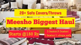 Sofa Covers/Throws : 3 Seater, 5 Seater, 7 Seater - Meesho Haul (Starts @ 180 Rs)