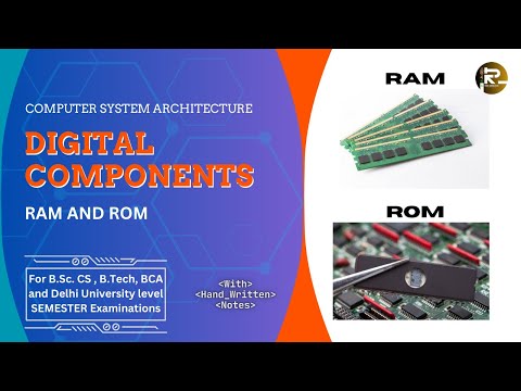 RAM and ROM | Digital Components | CSA | DU, B.Sc. Computer Science, B.Tech CSE, BCA