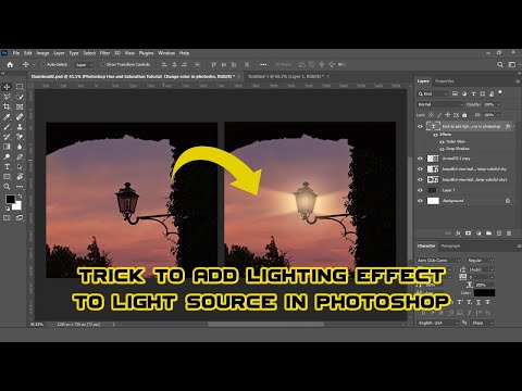 how to add lighting effect in Photoshop | Glow Effect in Photoshop | Photoshop Tutorial