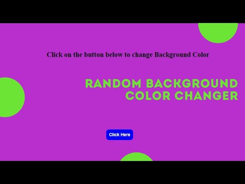 Random Background Color Changer || HTML | CSS | JAVASCRIPT