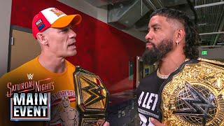 John Cena has words for Jey Uso backstage: Saturday Night’s Main Event, May 24, 2025