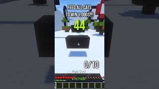 FEED ALL Cats To WIN $1000! #minecraft #challenge