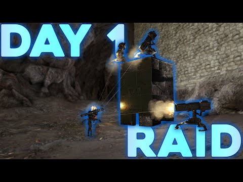 Duo Online Raiding Redwoods Cave for the Second Time on Day 1! | Ark Survival Evolved PvP