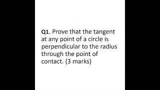 CBSE 10th - Important questions for board exam - Chapter 10 - Circles #boardexamtips