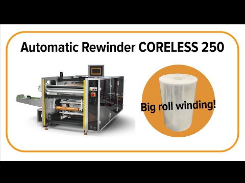 Stretch film Coreless rolls 76mm (3'') Big diameter winding!
