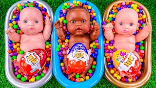9 Minutes Satisfying - Magic BathTubs & Mixing Candy ASMR with Kinder Joy, Slime, Playdoh Big Video