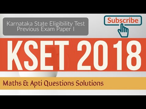 KSET 2018 : Previous Exam Paper I | Maths Ques. Analysis | Karnataka State Eligibility Test