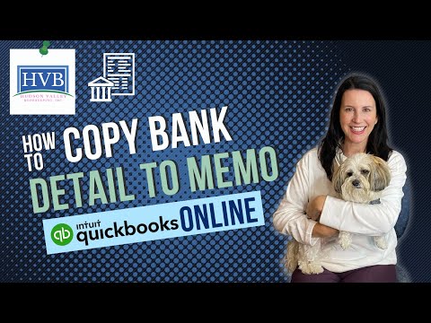 How to Copy Bank Detail to Memo in QuickBooks Online