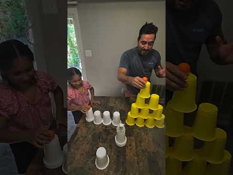 juego de vasos , arma la torre #funny