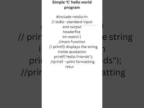 simple code 'C' programming language//basic for beginners/easy to understand#easytolearnforbegginers