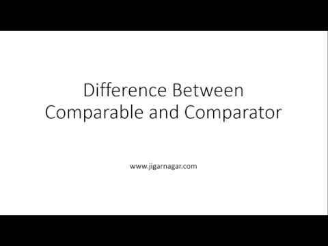 difference between comparable and comparator
