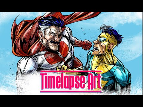 Invincible season 2 ! 💥  (Timelapse Art) #omniman #invincible