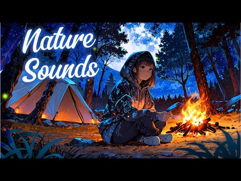 Nature Sounds ASMR: Relax with Waterfalls, Crackling Fire, Birds, and Crickets 🌿✨