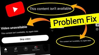 Youtube This content isn’t available try again later problem solved easily on chrome browser & pc 