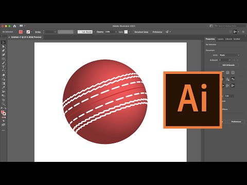 Creating Cricket Ball in Adobe Illustrator CC | Adobe Illustrator tutorial for beginners