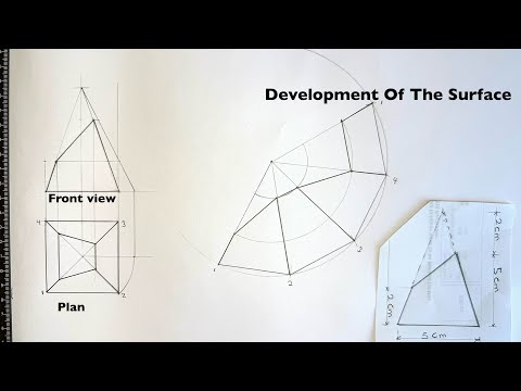 FULL TUTORIAL How To Develop A Truncated Square Pyramid | Easy Step By Step Method📐