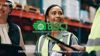 DECNO High Quality Manufacturing & Global Certifications | ISO • BSCI • CE • FloorScore • SGS