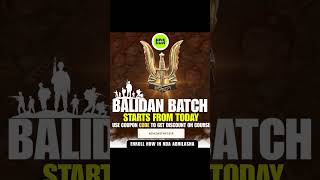 🚨BIG ANNOUNCEMENT 📣 || BALIDAN BATCH || JOIN NOW || #army #ssbinterview #ssbpreparation #nda #ssb
