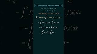 A Definite Integral of Even Function