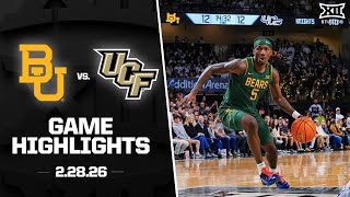 Baylor vs. UCF Game Highlights | 2025-26 Big 12 Men’s Basketball